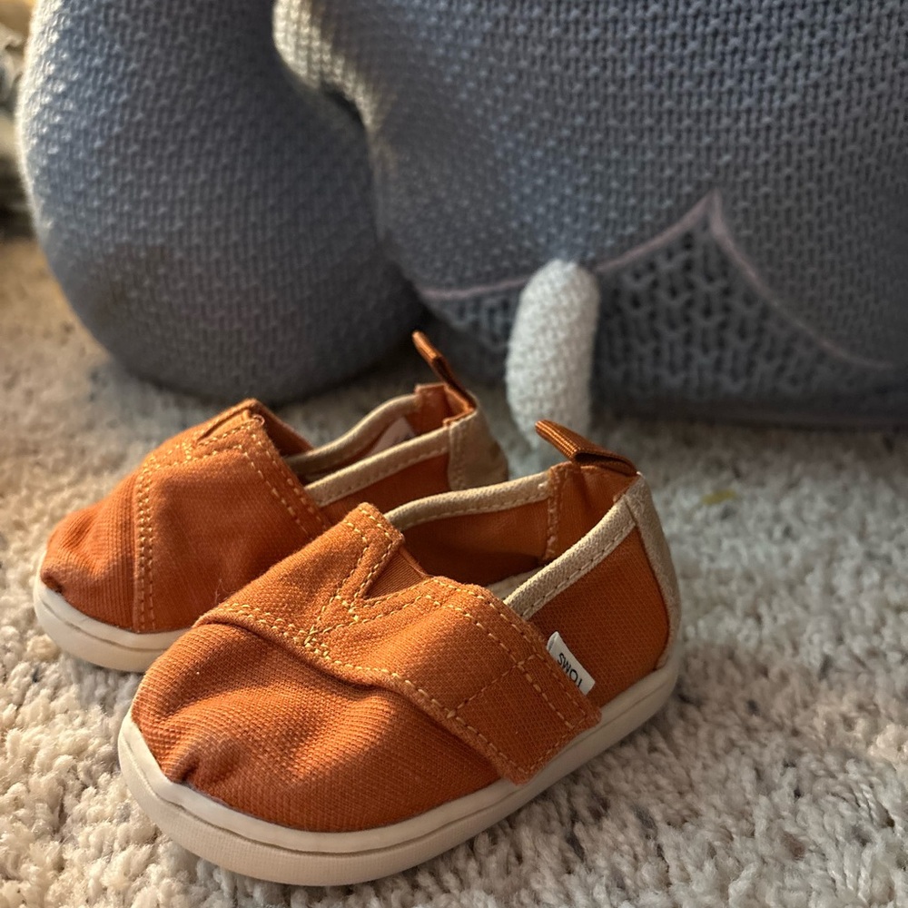 Toms Orange Baby Slip-On Shoes